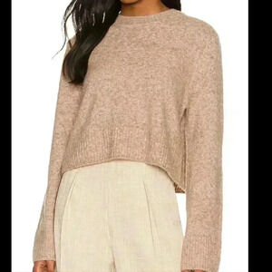 L'acadamie kiyama cropped alpaca wool blend sweater size small